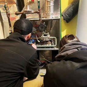 Performing diagnostics on a furnace that was acting up on a very chilly week.