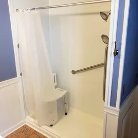 Nick Marcellino and the Amramp Philadelphia team completed this bathroom modification project in Philadelphia, PA. The client requested a walk-in shower with grab bars, new ADA-compliant toilet, and a new vanity/sink.