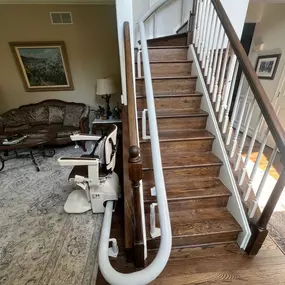 Chairlift installation in residence.