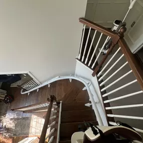 Chairlift installation in residence.
