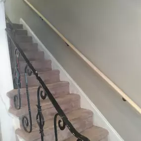Handrail installation.