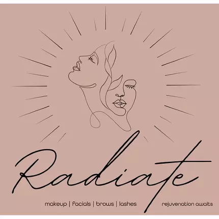 Logotyp från Radiate Studio | Esthetics & Event Makeup + Hair