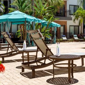 Cabanas at the pool