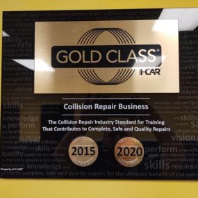 I-Car Gold Class Plaque
