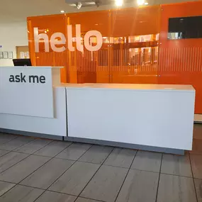 Reception area inside the Ford Coatridge showroom