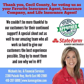 The votes are in and you chose us! We couldn’t be more grateful to our customers for choosing us over and over for their insurance needs. Thank you so much, from the bottom of our hearts!