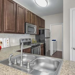 Townhome floor plan kitchen with laundry room and pantry