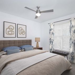 Modern bedroom at Camden Ballantyne in Charlotte NC