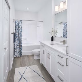 Modern renovated bathroom at Camden Ballantyne in Charlotte NC