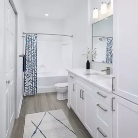 Modern renovated bathroom at Camden Ballantyne in Charlotte NC