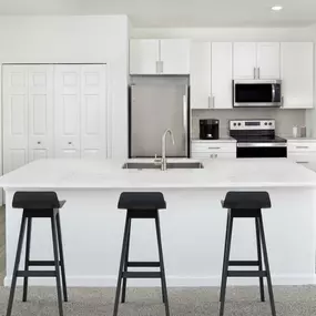 Modern renovated kitchen at Camden Ballantyne in Charlotte, NC