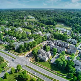 Aerial view facing East of Camden Ballantyne