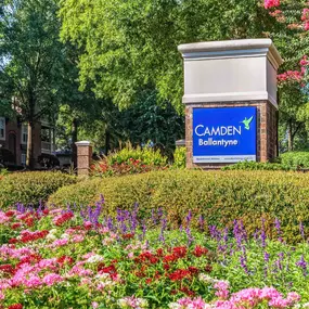 Monument sign at entry