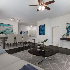 Large Living and Dining Areas at Camden Fairfax Corner in Fairfax, Virginia