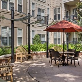 Outdoor courtyard dining