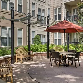 Outdoor courtyard dining