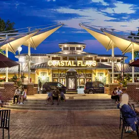 Fairfax corner restaurants coastal flats nighttime