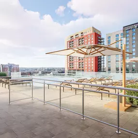 Rendering of new rooftop pool entry at Camden Rainey Street in Austin, TX