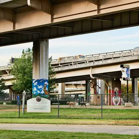 Near deep ellum dog park at Camden Farmers Market Apartments in Dallas, TX