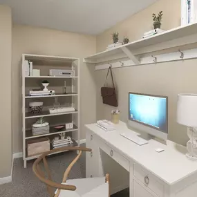 Modern-style mudroom and storage closet at Camden Farmers Market in Dallas, Tx