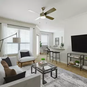 Contemporary-style kitchen with stainless steel appliances at Camden Farmers Market Apartments in Dallas, TX