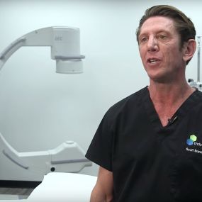 Dr. Brandt in the stem cell procedure room