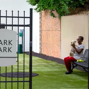 Fenced, private dog park at Camden Midtown Atlanta