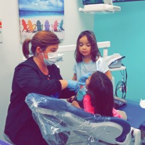 Dr. Caitlin Kompanowski with her little patients