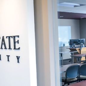 The typical classroom at St. Cloud State at Plymouth.