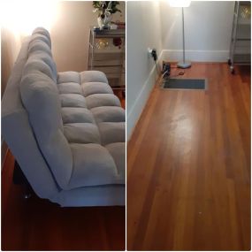 Our team assisted the customer with a couch removal job in downtown San Diego. Check out the before and after.