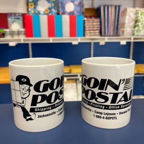 Whether for fun, as a pen holder, or to actually use for coffee, get your “Authorized” Goin’ Postal mug today. Only at Goin’ Postal.