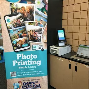 Goin’ Postal of Jacksonville, NC is excited to offer a brand new service- on-demand photo printing. Simply upload your photos to mygetpix.com, save your 6-digit code, and access your photos at our GetPix kiosk either Goin’ Postal location (Jacksonville or Camp Lejeune), pay, and print instantly. With 4x6 photos costing as little as $0.39/ea this is a convenient, easy means to turn some of your digital photographs into physical memories. Visit Goin’ Postal today- your friendly neighborhood shippi