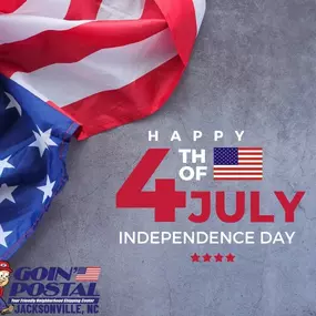 We wish everyone a very Happy Independence Day. We are proud to be part of a company which celebrates freedom and America every day and we are thankful to be able to serve such a great community. So while America and you (and Goin’ Postal) enjoys a day celebrating our blessings as a nation with friends and family- stay safe, stay hydrated, and we will see you Wednesday!