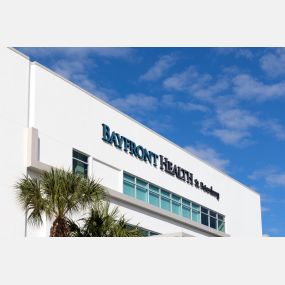 Bayfront Health in St. Petersburg, FL near Camden Pier District and Camden Central apartments