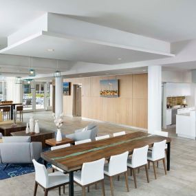 Sky lounge with demonstration kitchen