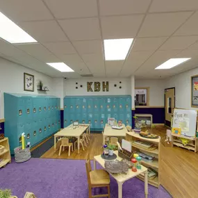 The interior of a preschool classroom at Kinderberry Hill Eden Prairie.