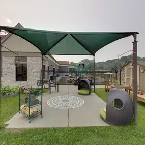 The outdoor classroom at Kinderberry Hill Eden Prairie.