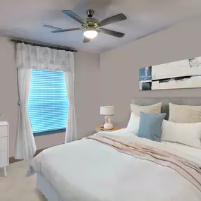 Bedroom with ceiling fan