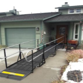 The resident of this Boise, Idaho home now has easy access to their front entrance thanks to the wheelchair ramp installed by the Amramp Idaho/Utah team.