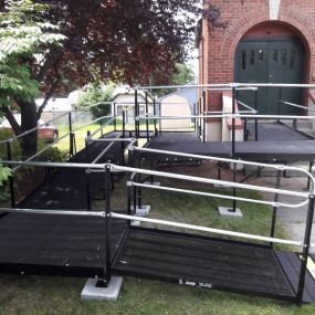 The Amramp Idaho/Utah team installed this ramp when this church needed to provide wheelchair access.