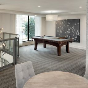 Resident lounge with billiards.