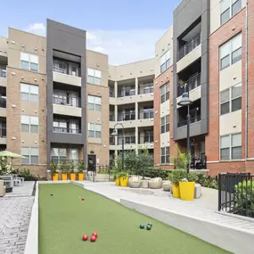 Bocce ball courtyard at Camden Washingtonian apartments in Gaithersburg, MD