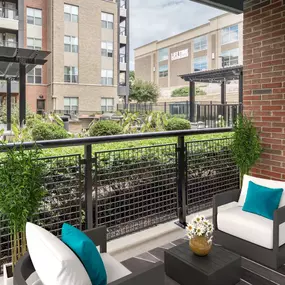 Private patio or balcony in most apartment homes at Camden Washingtonian apartments in Gaithersburg, MD