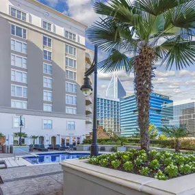 Outdoor pool and courtyard area