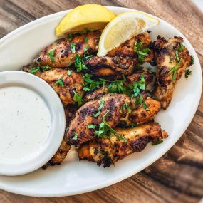 Flame Roasted Lemon Chicken Wings