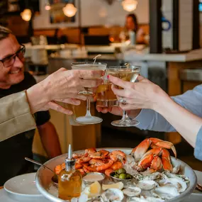 Fresh martinis and oysters at our oyster bar