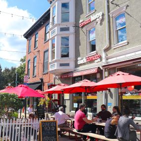 Manayunk Couch Tomato Outdoor Seating