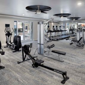 Gallery Fitness Center with cardio equipment and free-weights