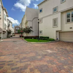 The townhomes private garage entrances