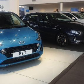 New Hyundai cars inside the Leeds showroom